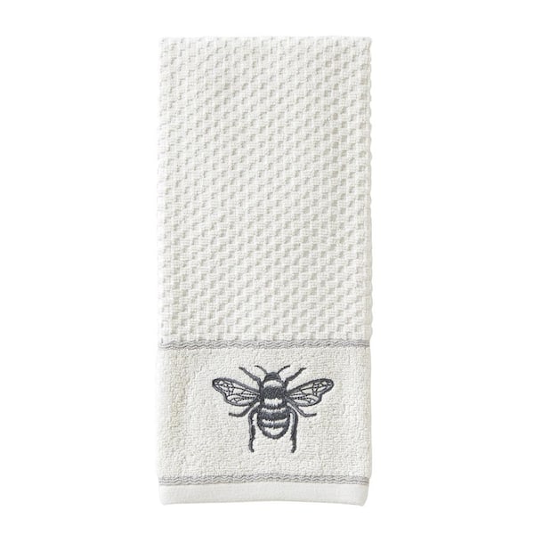 SKL Home Farmhouse Bee 100% Cotton 2-Pack White Hand Towel V1788000830203 -  The Home Depot