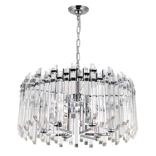 CWI Lighting Henrietta 6 Light Chandelier With Chrome Finish
