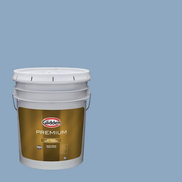 Glidden Premium 5 gal. PPG1160-4 Kaleidoscope Semi-Gloss Exterior Latex Paint