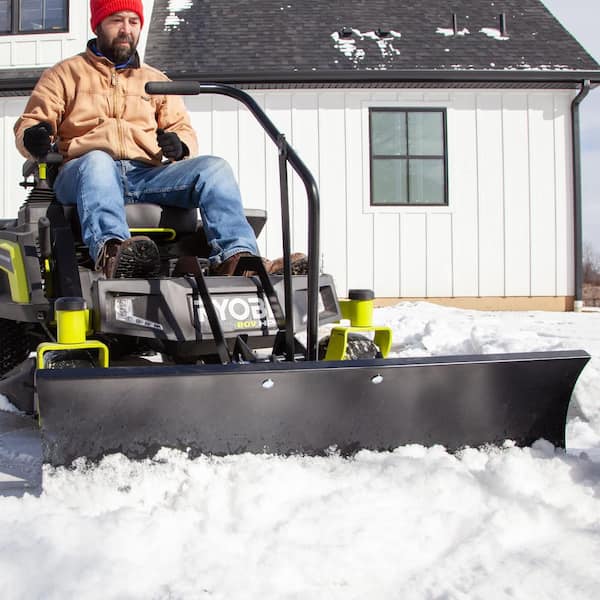 Ryobi zero turn snow plow sale