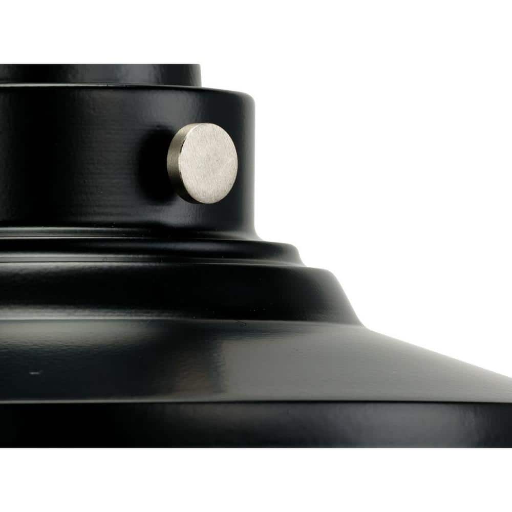 Matte Black Steel Outdoor Wall Lantern with Seeded Glass