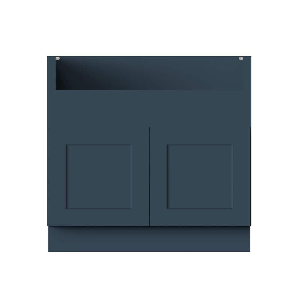 36 in. W x 24 in. D x 34.5 in. H Ready to Assemble Solid Wood Frame Shaker Farm Sink Kitchen Cabinet in Cyber Grey price history on PriceWatchPro