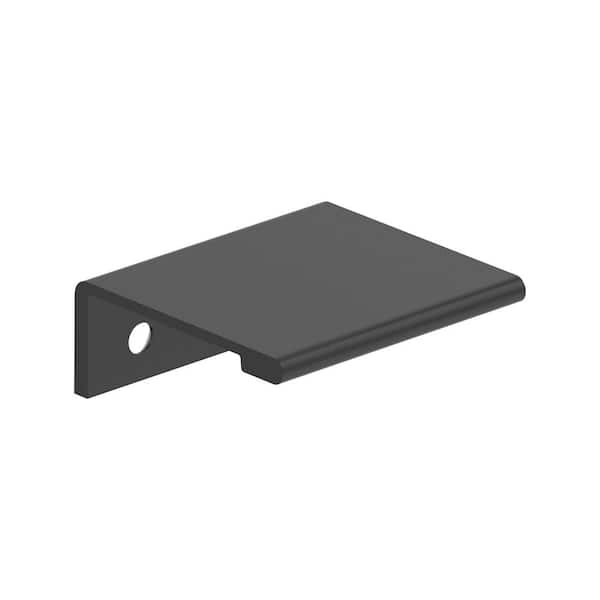 Amerock Streamline II 1-3/4 in. Center-to-Center (44mm) Modern Matte Black Cabinet Edge Pull