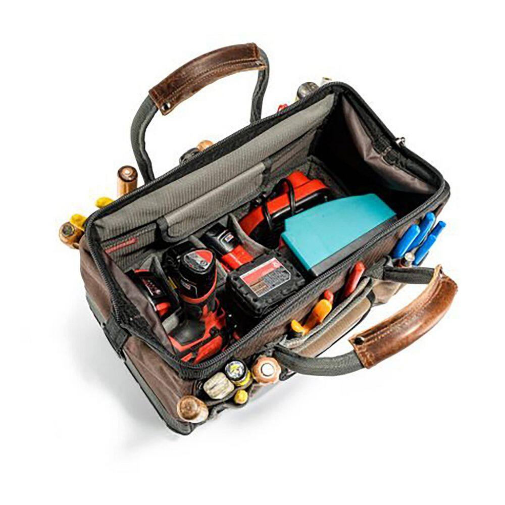 Veto Pro Pac Brown and Gray Nylon Tool Bag with 34 Pockets