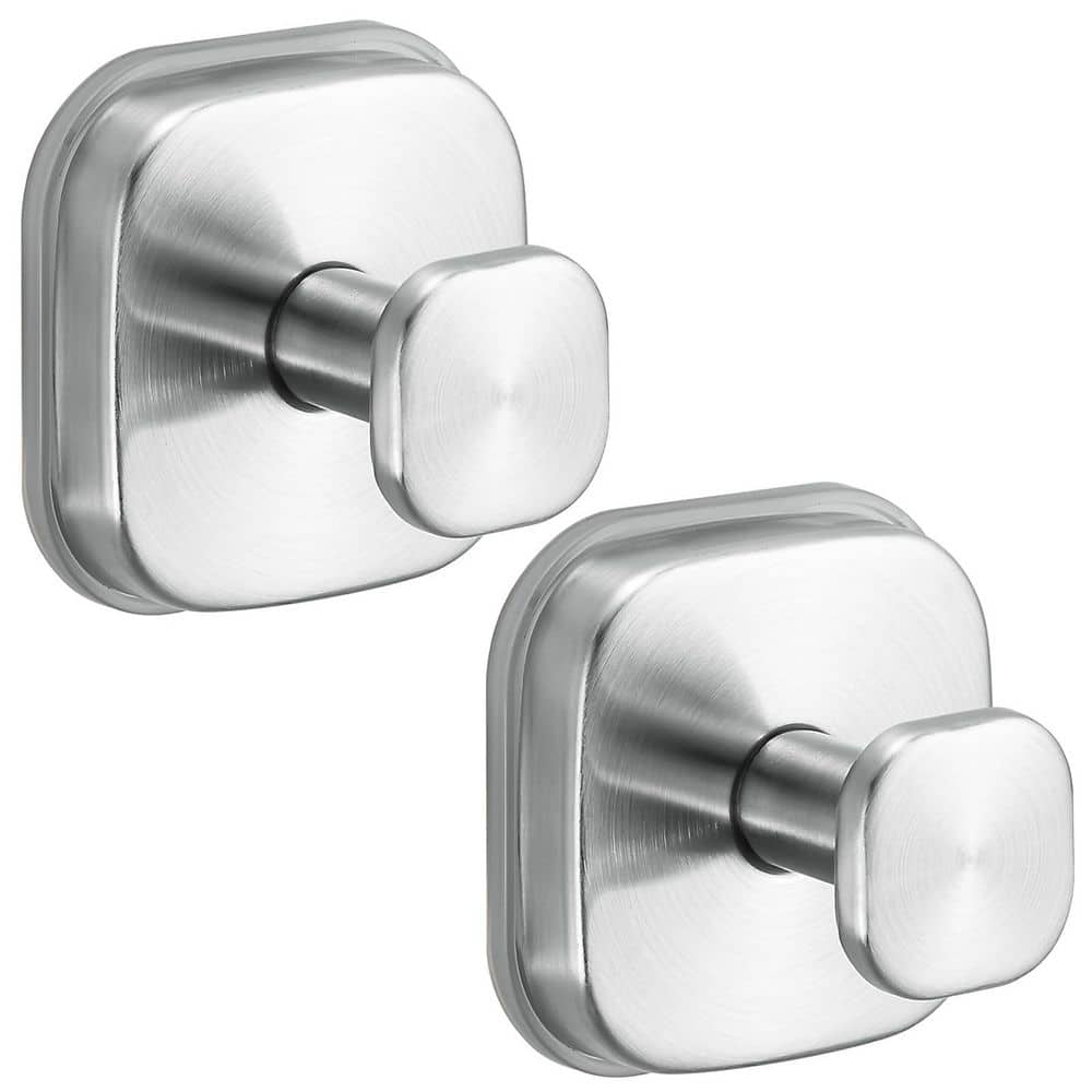 No-Drill Reusable Suction Cup Hooks, 2-Pack Brushed Nickel for Glass, Tile, Mirrors and Metal for Towels price history on PriceWatchPro