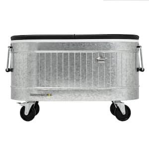 80 Qt. Galvanized Steel Cooler with Casters