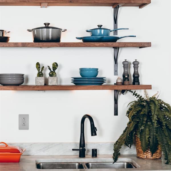 radiant 15 Amp 125-Volt Tamper Resistant GFCI Residential/Commercial Decorator Duplex Outlet, Gray