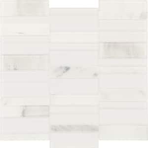Xpress Mosaix Peel 'N Stick Stormy White 12 in. x 12 in. Marble Straight Stack Mosaic Tile (720.9 sq. ft./Pallet)