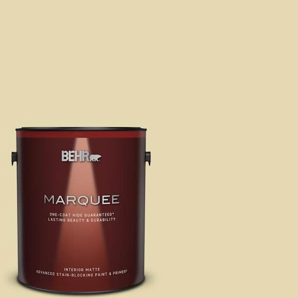 BEHR MARQUEE 1 gal. #MQ3-42 Honey Mist One-Coat Hide Matte Interior Paint & Primer