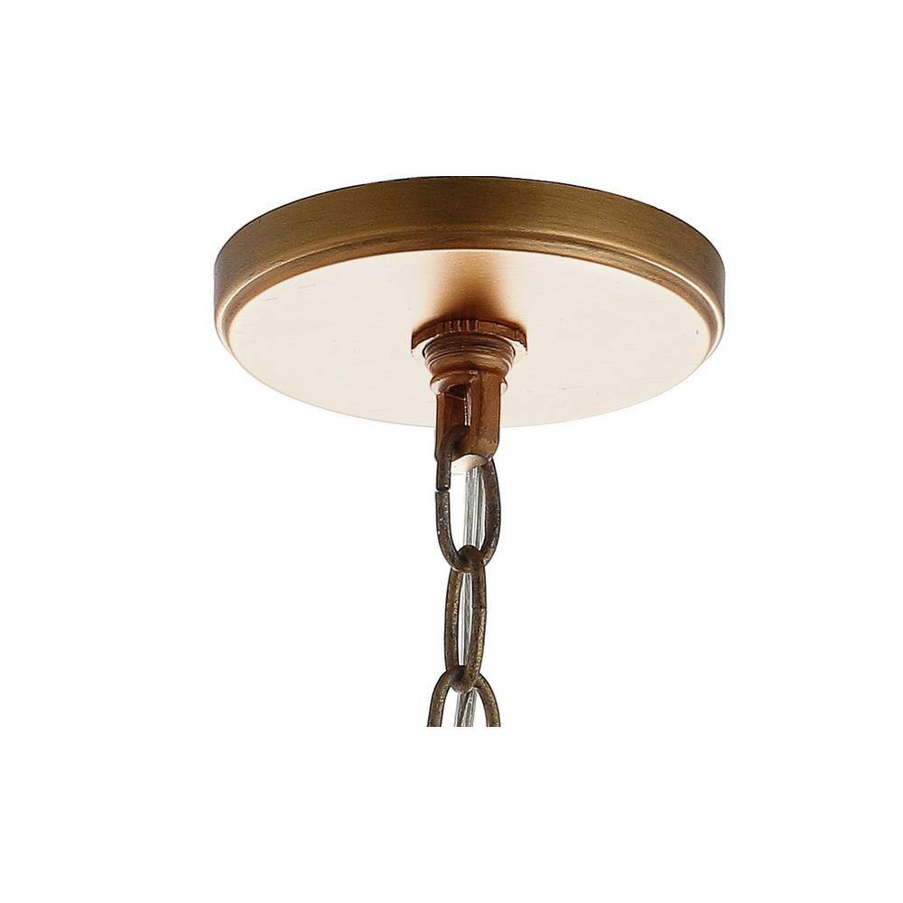 Thatcher Transitional LED Drum Pendant Light - Gold and White