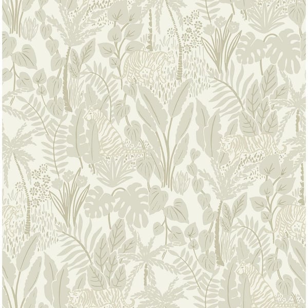 NuWallpaper Grey Taupe Maynard Peel and Stick Wallpaper Sample