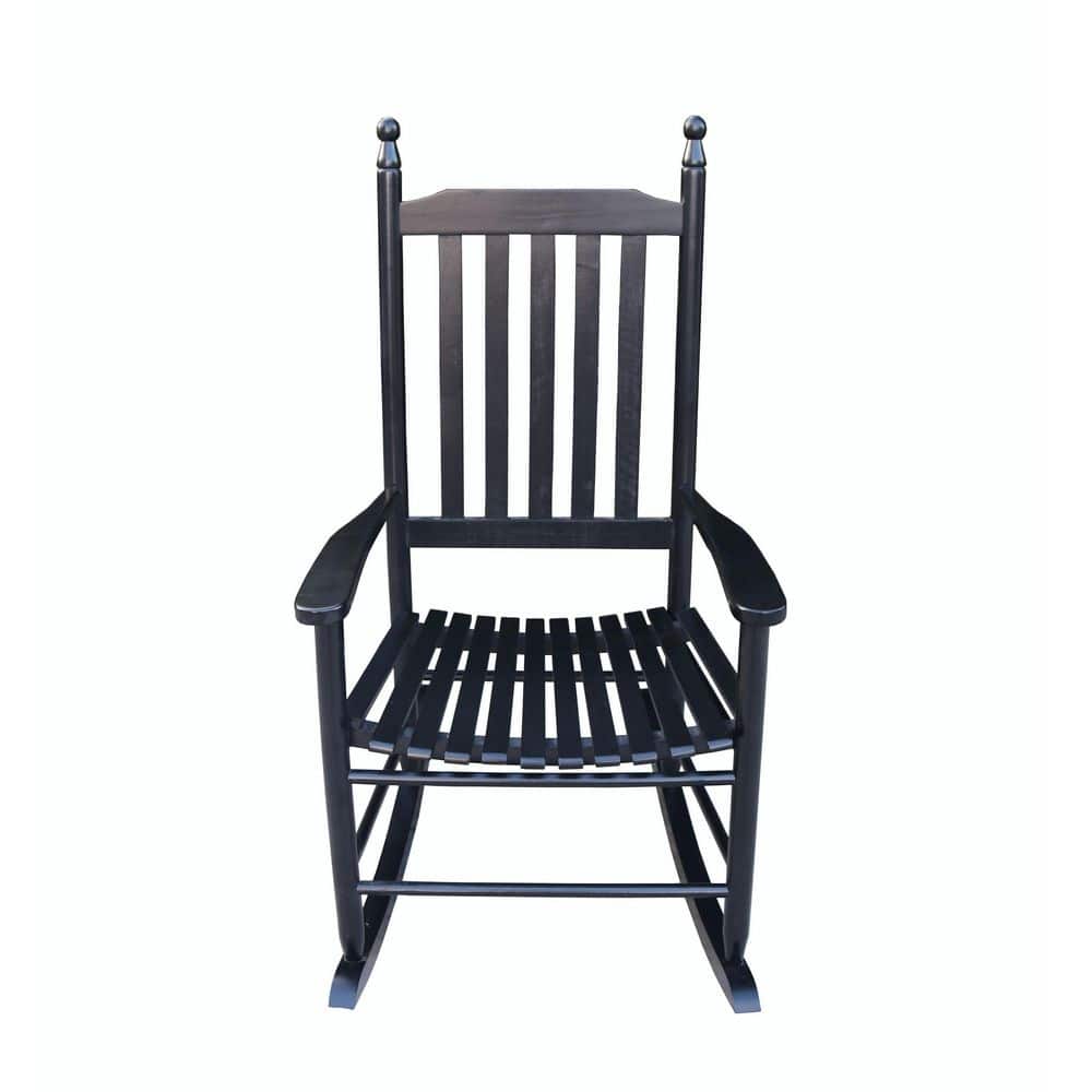Black Finish Solid Wood Outdoor Rocking Chair for Balcony or Porch price history on PriceWatchPro