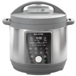 Silver 8 qt. Stainless Steel Duo Plus Multi-Use Electric Pressure Cooker with Whisper-Quiet Steam Release, V4