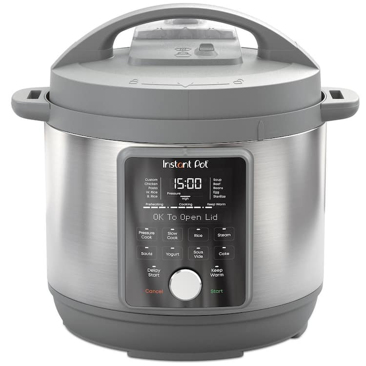 Instant Pot Silver 8 qt. Stainless Steel Duo Plus Multi-Use Electric Pressure Cooker with Whisper-Quiet Steam Release, V4