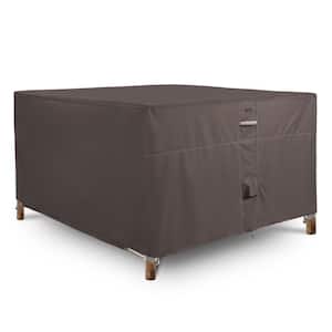 Ravenna 66 in. W x 66 in. D x 34 in. H Dark Taupe Water-Resistant Patio Bar Table and Chair Set Cover