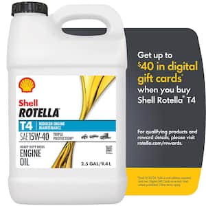 Shell Rotella T4 Triple Protection SAE 15W-40 Diesel Motor Oil 2.5 Gal.