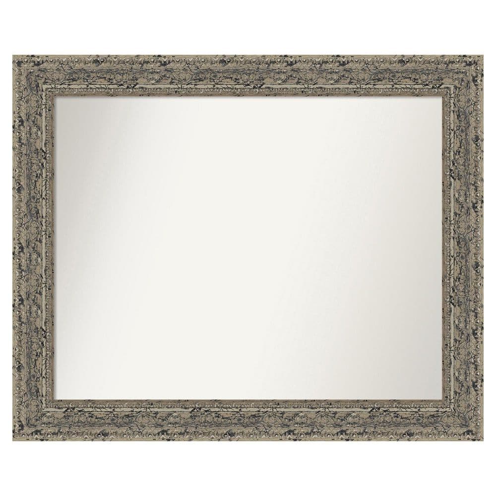 Attic Aged Silver 33.5 in. x 27.5 in. Non-Beveled Traditional Rectangle Wood Framed Bathroom Wall Mirror price history on PriceWatchPro