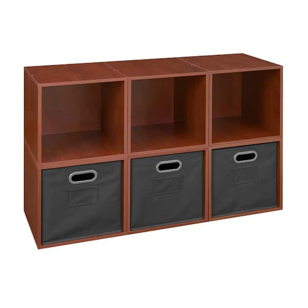 Regency 26 in. H x 39 in. W x 13 in. D Cherry Wood 9-Cube Organizer