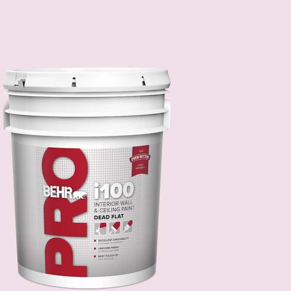 BEHR PRO 5 gal. #M120-1 Pink Proposal Dead Flat Interior Paint