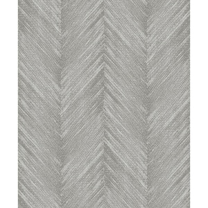 Arctic Shadow Otto Chevron Unpasted Paper Nonwoven Wallpaper Roll 57.5 sq. ft.