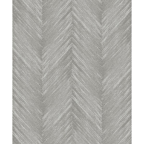 Seabrook Designs Arctic Shadow Otto Chevron Unpasted Paper Nonwoven Wallpaper Roll 57.5 sq. ft.