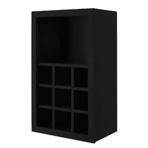 Avondale 18 in. W x 12 in. D x 30 in. H Ready to Assemble Plywood Shaker Wall Flex Kitchen Cabinet in Raven Black