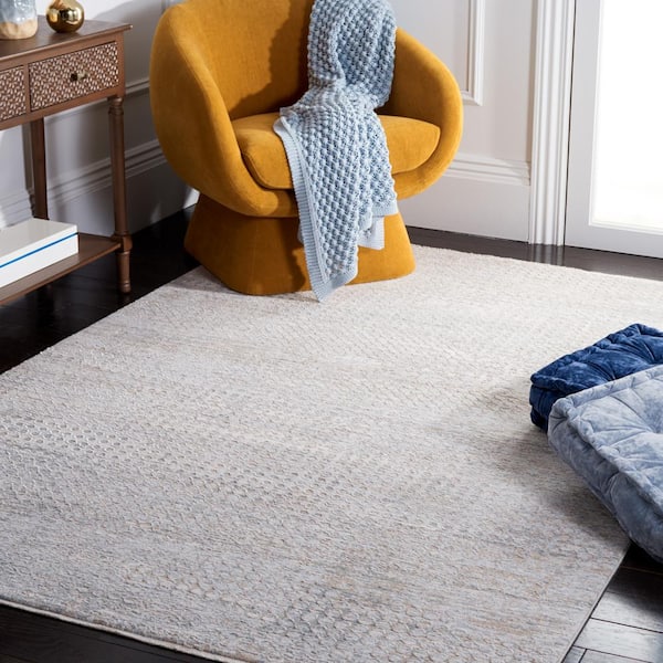 Marmara Gray/Beige/Blue 2 ft. x 8 ft. Abstract Gradient Runner Rug