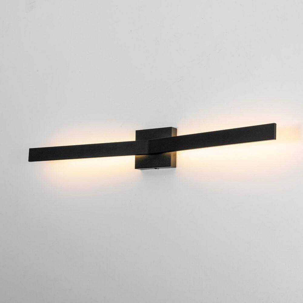 Tave Sand Black Modern Linear Outdoor Sconce-31.5 in. 12W, Hardwired, LED Bulb price history on PriceWatchPro