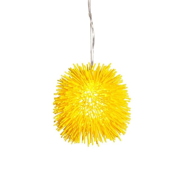 Varaluz Urchin 1-Light Un-Mellow Yellow Mini Pendant