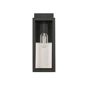 1-sand texture black clear glass lighting outdoor hard wire wall lamp, bulb not included