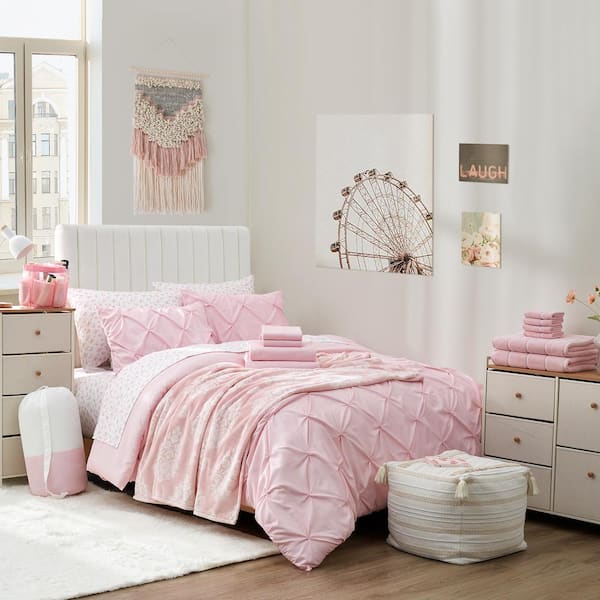 Pastel pink bed sales