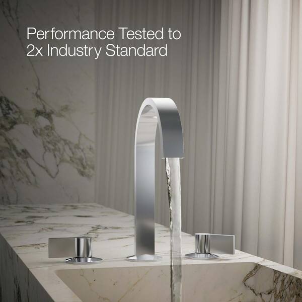KOHLER Components Bathroom Sink Spout with Ribbon Design in Polished Chrome