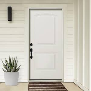 Element Series 2-Panel Arch Primed Steel Prehung Front Door