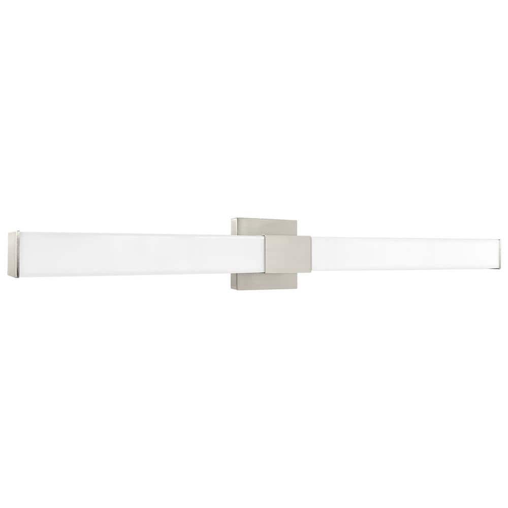 48 in. 1-Light Brushed Nickel Fixture 5 CCT 2700K-5000K Vanity 38-Watt 2800 Lumens Dimmable Damp Rated ETL Square price history on PriceWatchPro