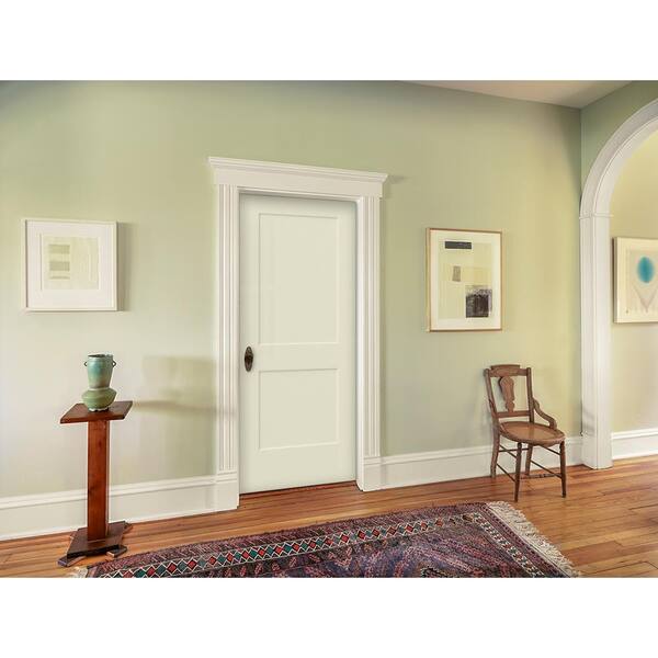 24 in. x 96 in. Monroe Vanilla Painted Smooth Solid Core Molded Composite MDF Interior Door Slab