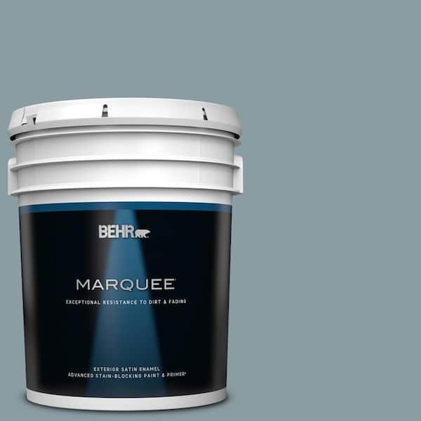 BEHR MARQUEE 5 gal. #540F-4 Shale Gray Satin Enamel Exterior Paint & Primer