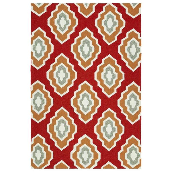 Kaleen Escape Red 9 ft. x 12 ft. Indoor/Outdoor Area Rug