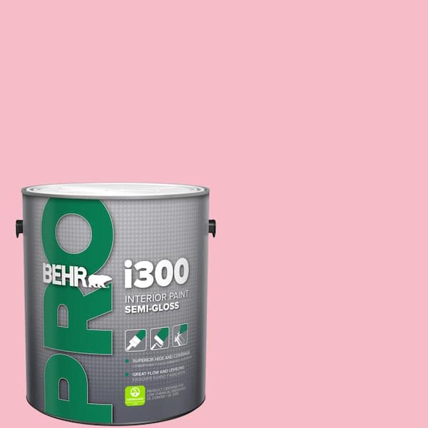 BEHR PRO 1 gal. #120C-2 Pink Punch Semi-Gloss Interior Paint