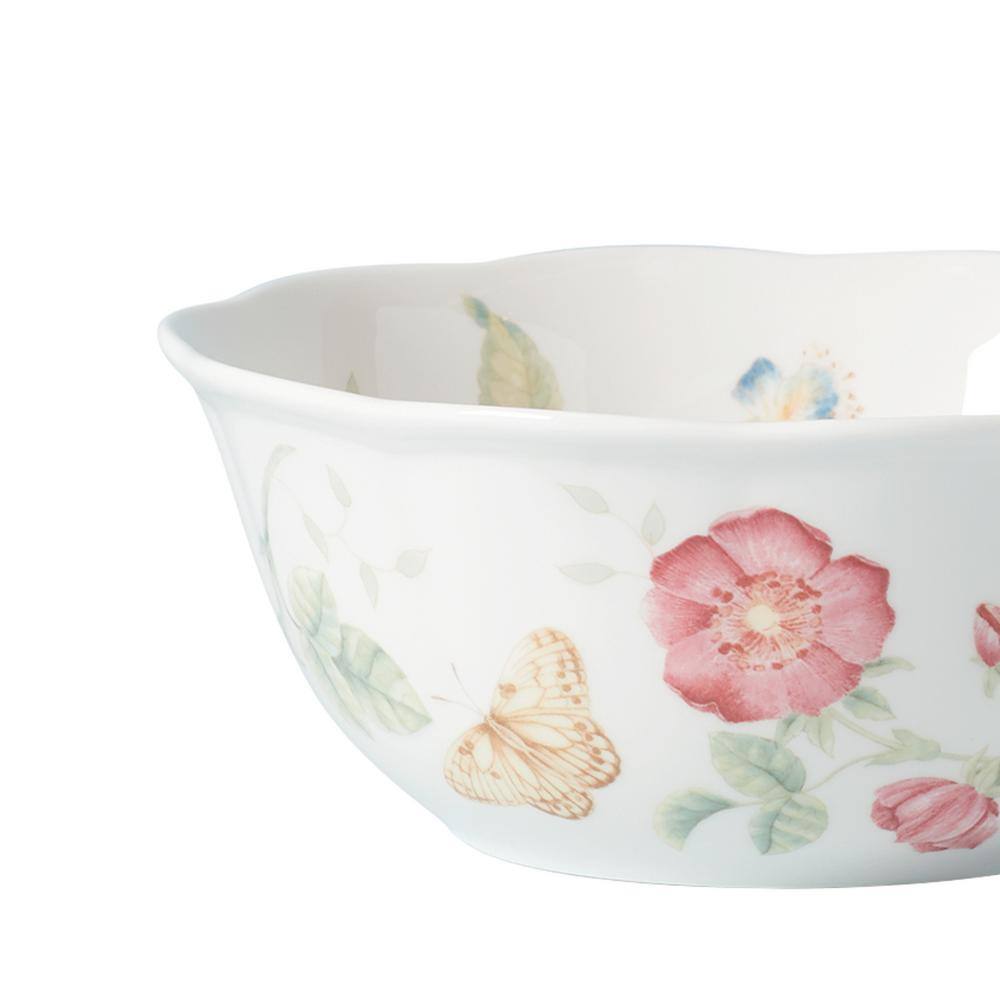 Butterfly Meadow White Ceramic All-Purpose Bowls Set