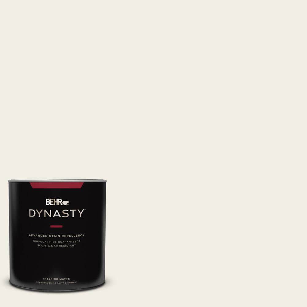 BEHR DYNASTY 1 qt. #750C-1 Ivory Mist Matte Interior Stain-Blocking Paint & Primer -  ZZ103379
