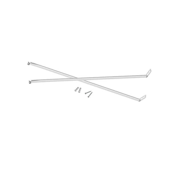 12 in. white stell shelf support bracket-2PK