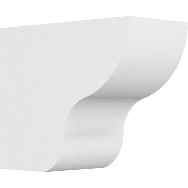 Ekena Millwork 6 in. x 10 in. x 12 in. Standard Greensboro Architectural Grade PVC Rafter Tail Brace