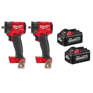 M18 FUEL GEN-3 18-Volt Lithium-Ion Brushless Cordless 3/8 in. Impact Wrench w Friction Ring 2 w/Two 6Ah HO Batteries