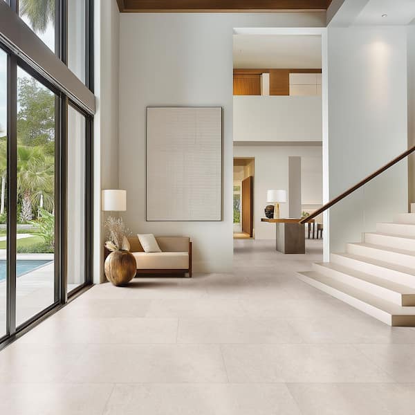 Barri Perla 3D 24 in. x 48 in. Lappato Porcelain Shell Marble Look Floor And Wall Tile (16 sq. ft. /Case)