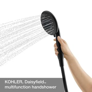 Daisyfield 6-Spray Patterns 1.75 GPM 4.9375 in. Wall Mount Handheld Shower Head in Matte Black