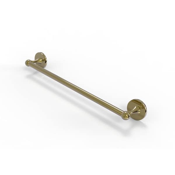 Allied Brass Shadwell Collection 18 in. Wall Mounted Single Towel Bar in Unlacquered Brass