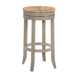 Irving 30 in. Weathered Gray Swivel Bar Stool
