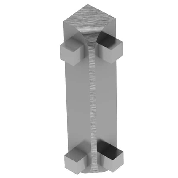 Schluter Rondec-CT Brushed Chrome Anodized Aluminum 5/16 in. x 1-57/64 in. Metal 90 Degree Inside Corner