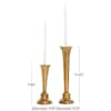 Novogratz Gold Metal Tapered Candle Holder with Tulip Style Opening (Set of  2) 044948 - The Home Depot