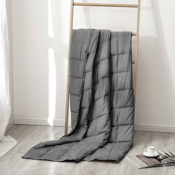Sutton Home Fashions Charcoal Cotton 15 Lbs. Twin Weighted Blanket